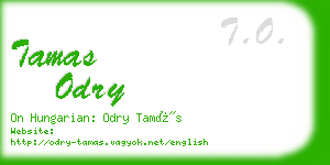 tamas odry business card